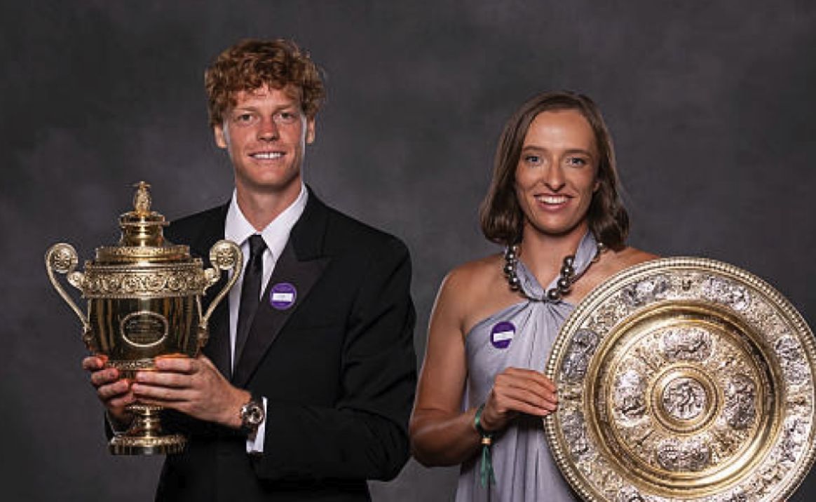 Iga Swiatek e Jannik Sinner nella foto - Foto getty images