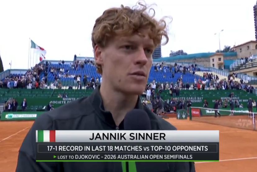 Jannik Sinner nella foto