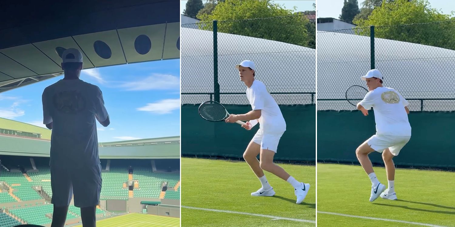Jannik Sinner nelle clip video di Wimbledon