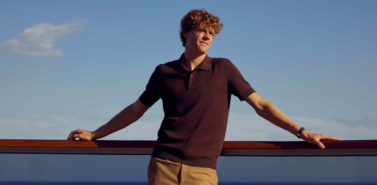 Jannik Sinner nella campagna promozionale