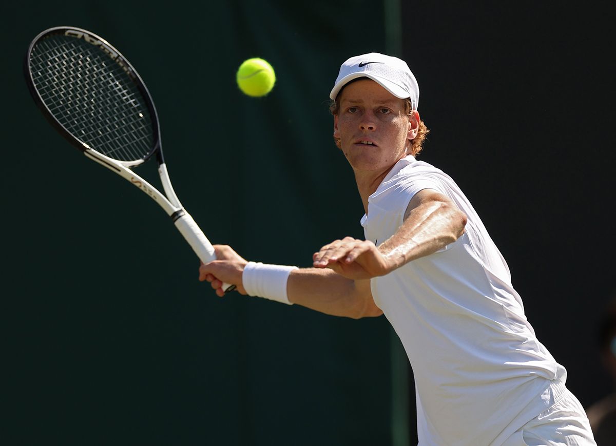 Jannik Sinner a Wimbledon (foto Getty Images)