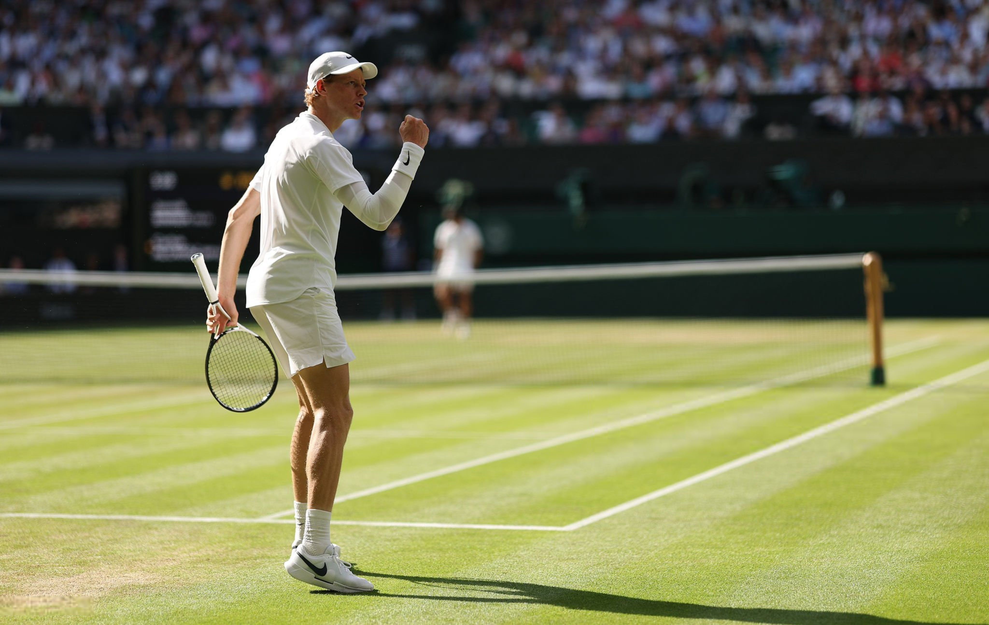 Jannik Sinner a Wimbledon 2025 (foto Getty Images)