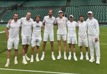 Sinner e Medvedev si allenano sul Centre court di Wimbledon (video)