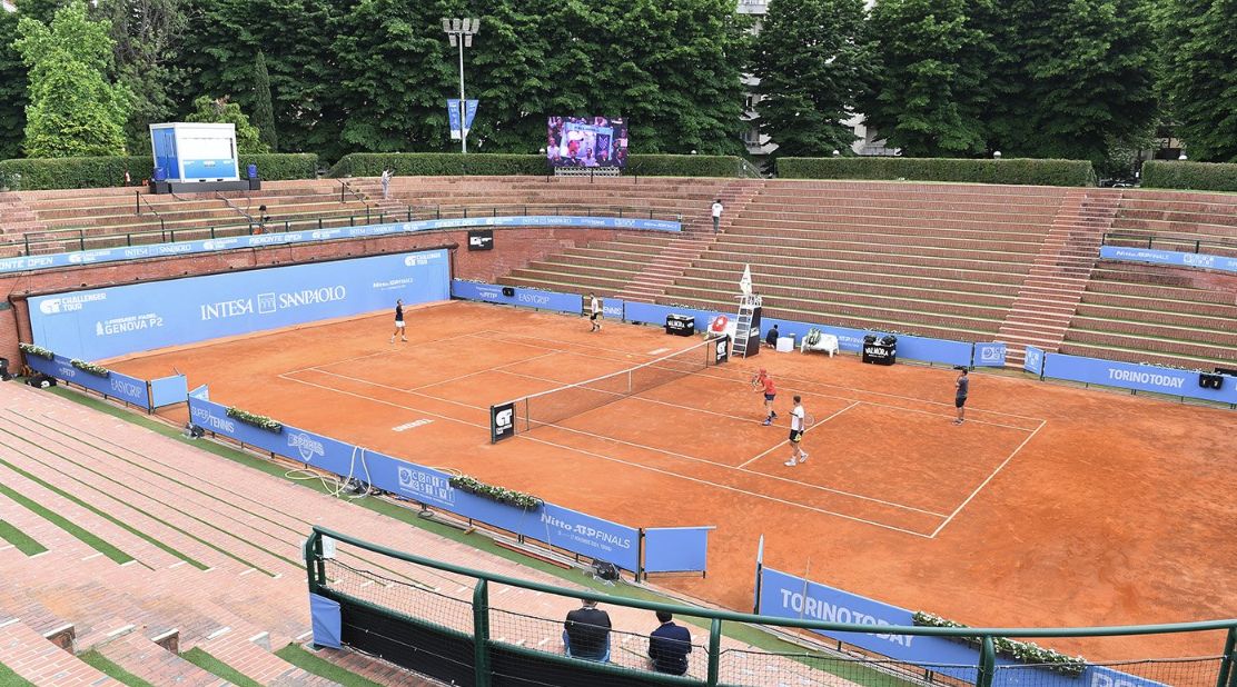 Il Campo Stadio del Circolo della Stampa Sporting: da lunedì ospiterà gli incontri del Challenger 175 di Torino (foto Francesco Panunzio)