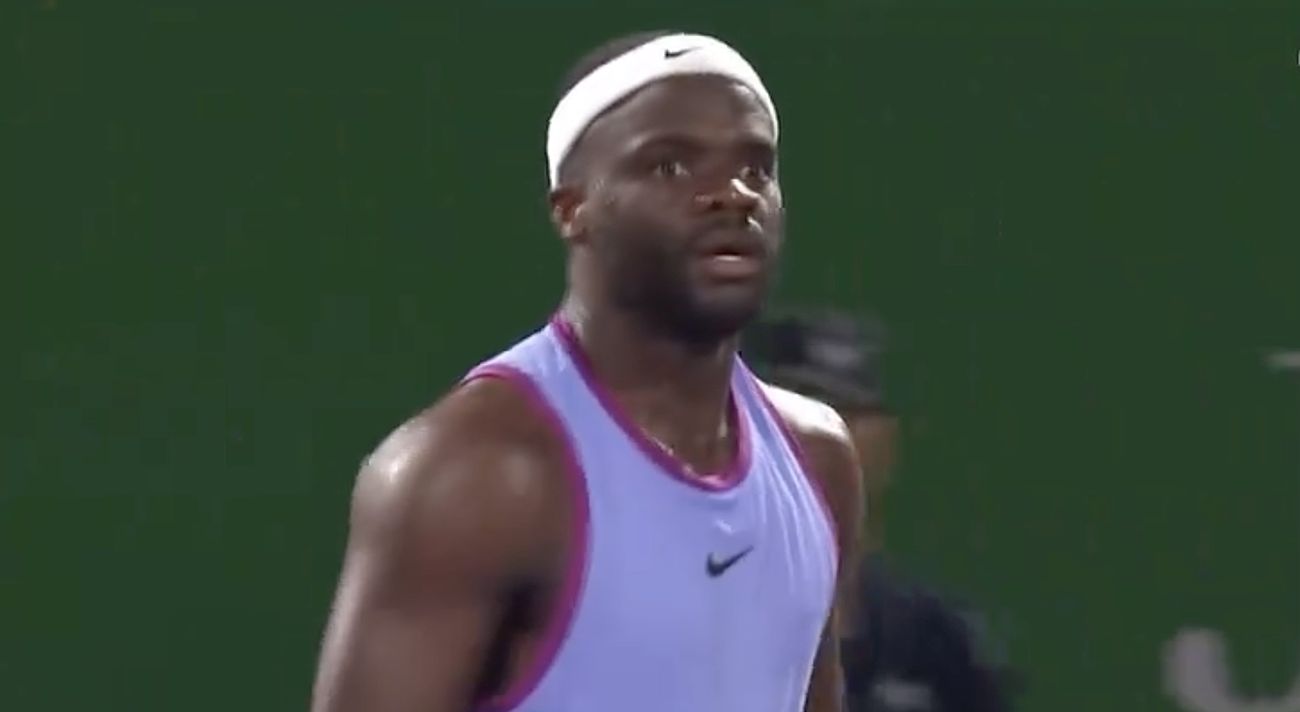 Frances Tiafoe al momento dello warning