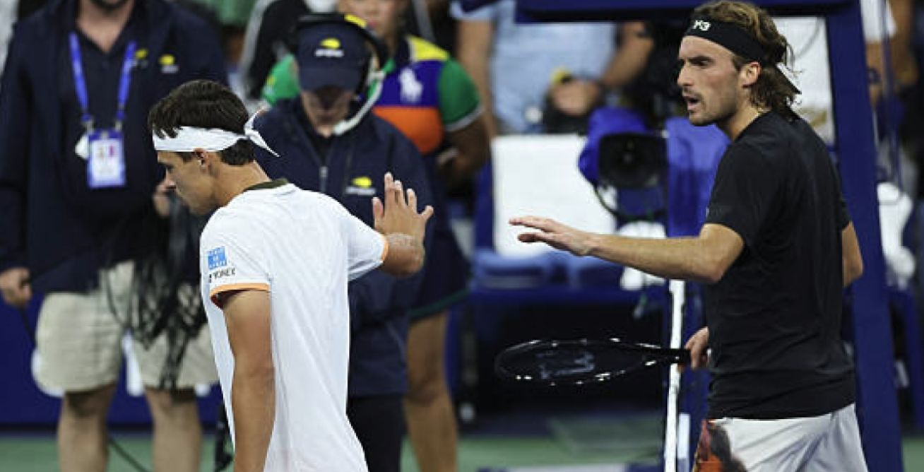 Stefanos Tsitsipas con Altmaier - Foto: gettyimages