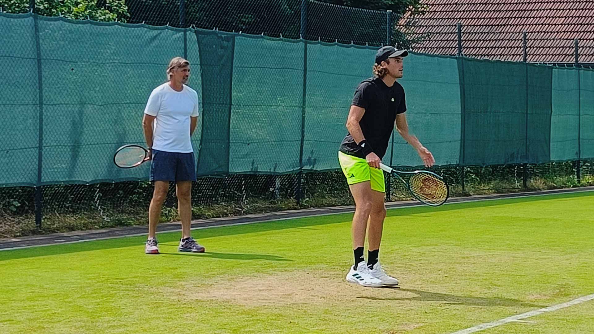Stefanos Tsitsipas con Goran Ivanisevic (foto ATP.com)