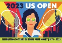 L’artwork di US Open 2023 celebra i 50 anni dell’uguaglianza del prize money