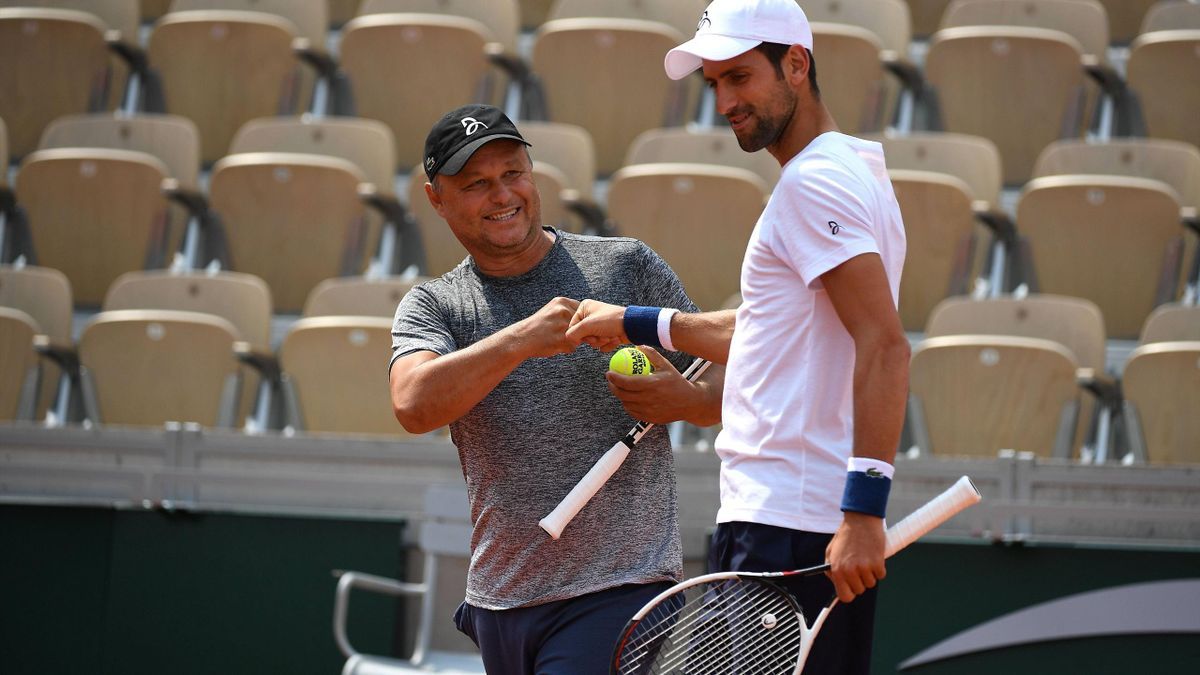 Novak Djokovic con Marian Vajda
