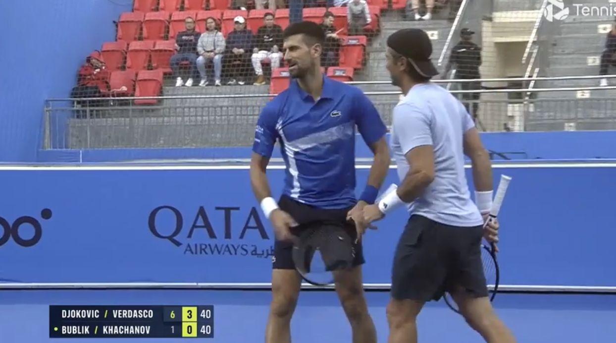 Novak Djokovic con Fernando Verdasco