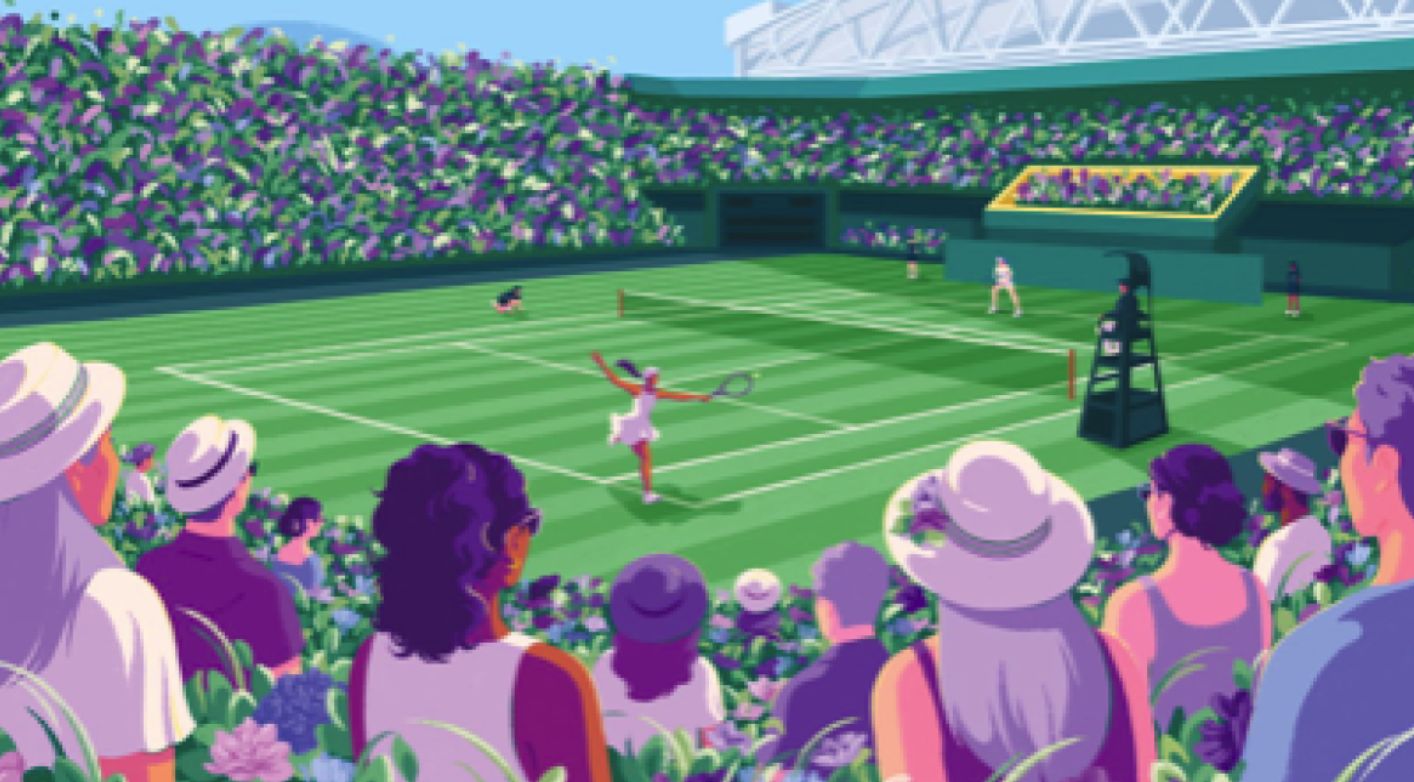 Il poster ufficiale di Wimbledon 2025 senza i giudice di Linea