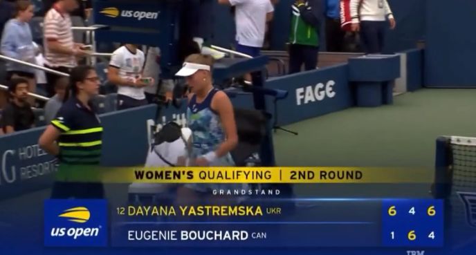Dayana Yastremska vince contro Eugenie Bouchard e non le stringe la mano (Video)