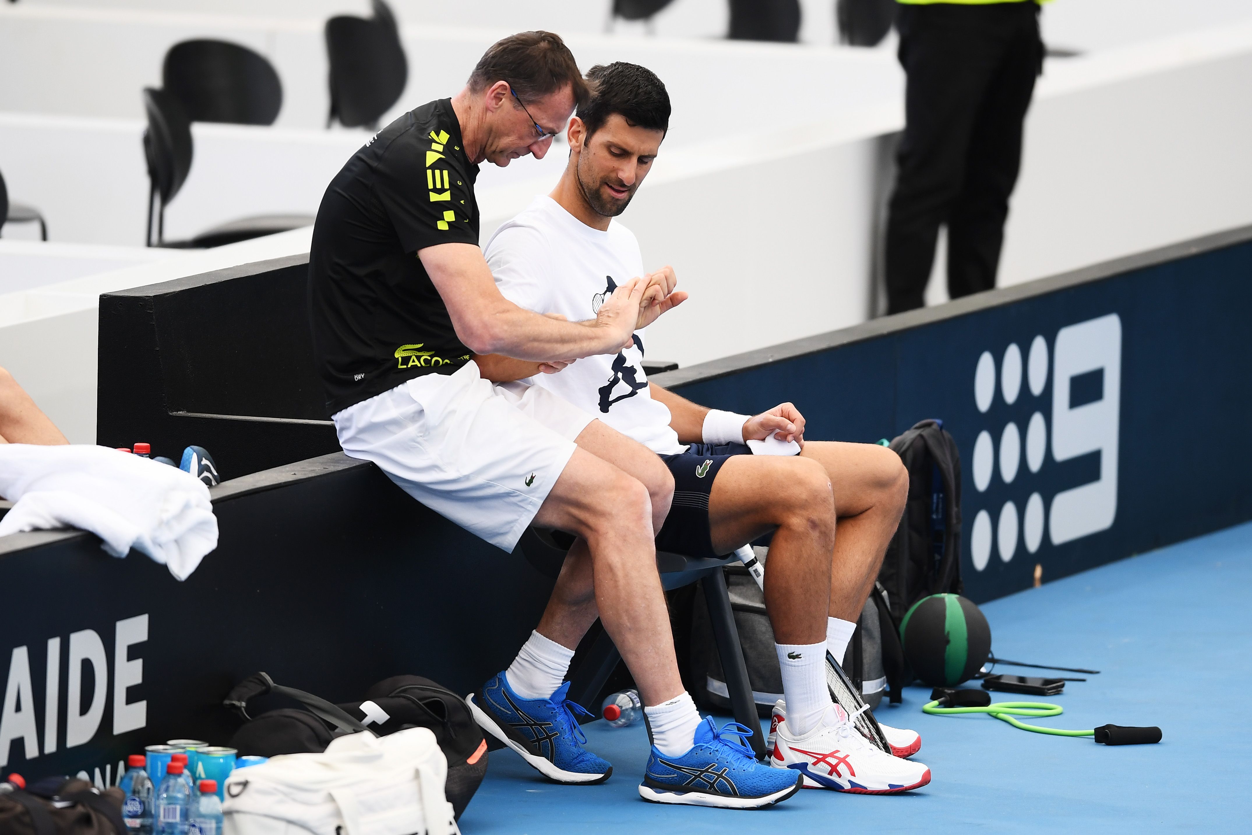 Zimaglia con Djokovic (foto da Sport Klub)