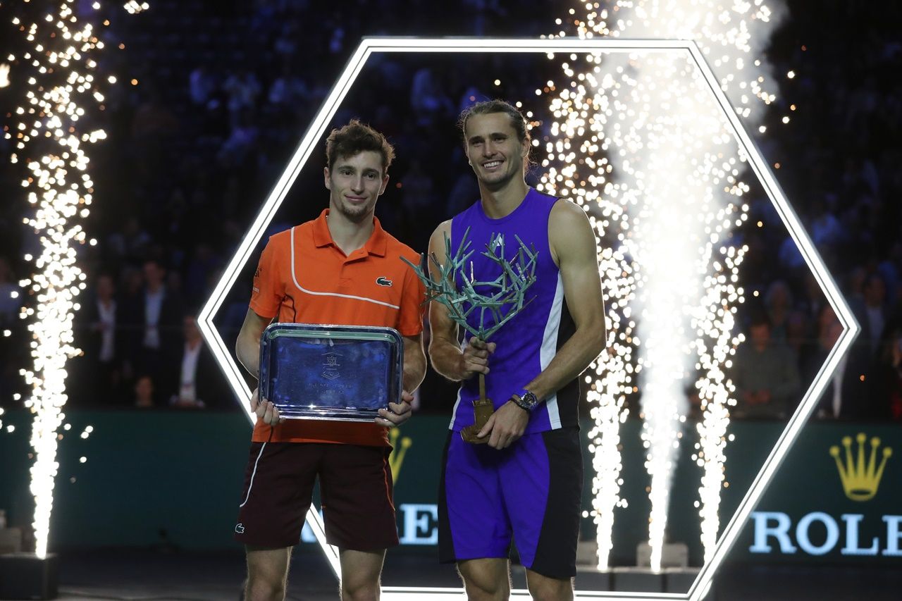 Alexander Zverev e Ugo Humbert nella foto - Foto Patrick Boren